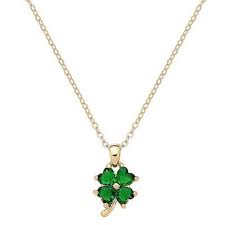 shamrock necklace 4 four leaf clover
