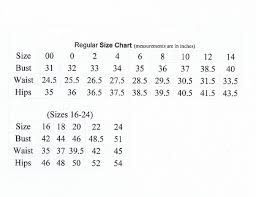 Just My Size Sizing Requirements Bust Waist Hips Woman Guide For Formal Dress Size Os One Size