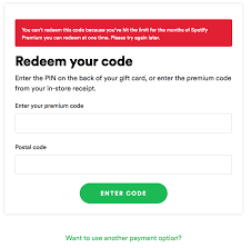spotify gift card not working here s