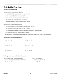 2 1 Writing Equations