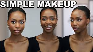 minimal makeup look for dark skin