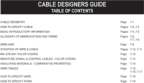 Cable Designers Guide Table Of Contents Pdf Free Download