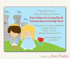 Prince Princess Birthday Invitation Printable Diy Party
