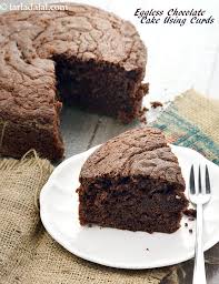eggless chocolate cake using curds