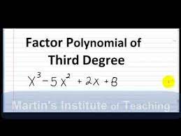 factor a third degree polynomial x 3