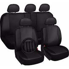 Leather Car Seat Cover Black Konga