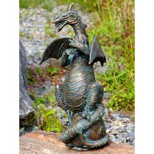Bronze Statue Dragon With Walnut