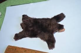 dollhouse bear skin rug brown bear 1 12