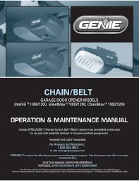 genie silentmax 1000 user manual 14 pages