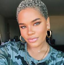 18 short natural hairstyles to try right now. This Is Pretty Salt Pepper Fro Nice Makeup Short Natural Hair Styles Natural Hair Styles For Black Women Natural Hair Styles