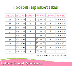 Wall Letters Kids Nursery Decor Football Alphabet