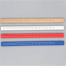 Most pencil cores are made of graphite mixed with a clay binder which leaves grey or black marks their version was a flat, oval, more compact type of pencil. China 7 Inch Standard Size 176mm Rectangular Shape Carpenter Pencils With 14cm Ruler Printing China Carpenter Pencil Standard Size Carpenter Pencil