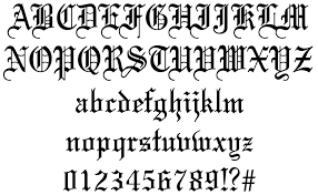 olde english font by ter steffmann