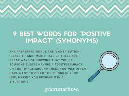 positive impact synonyms