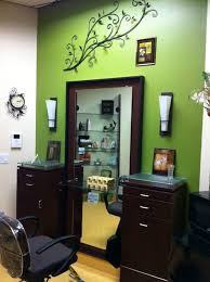 Funky Green Accent Wall Beauty Salon