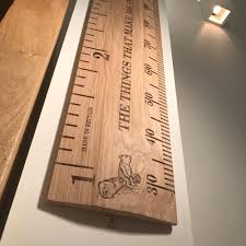 Standard Deluxe Kids Ruler Wooden Height Chart Oak