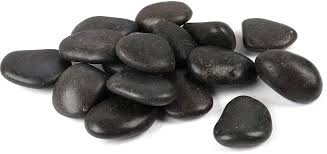 2 3 inch black ornamental river pebbles