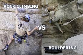 bouldering vs rock climbing which is