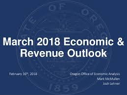 Oregon Economic And Revenue Forecast March 2018