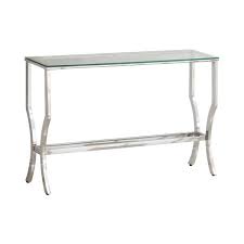 Chrome Rectangle Glass Console Table