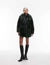 Green Faux Fur Coat Style