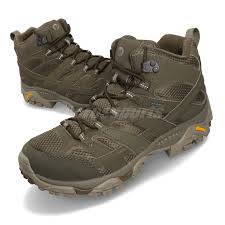 Details About Merrell Moab 2 Mid Gtx Wide Gore Tex Olive Green Men Outdoors Shoes Boot J99773w