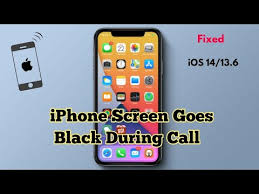 iphone screen goes black during call in