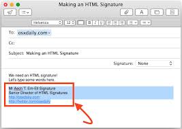How To Make An Html Signature For Mail In Mac Os X