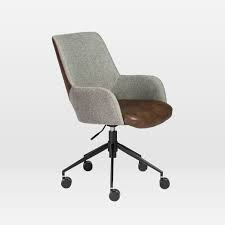 Padded seat covered in durable tweed fabric. Two Toned Upholstered Office Chair