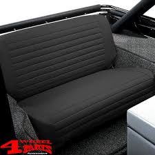 Seat Cover Rear Vinyl Fabric Black