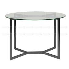 Declan Round Glass Table With Metal