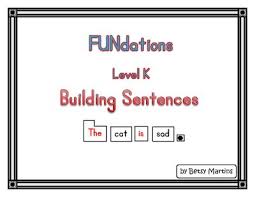 Fundations Level K Building Sentences From Thespecialtyshop