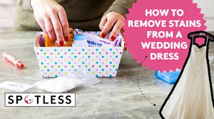 remove stains from a wedding dress