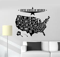 Vinyl Wall Decal Usa Map State America