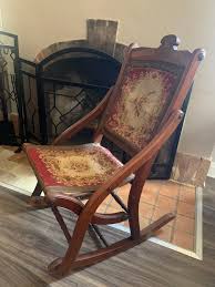 antique victorian folding rocking chair