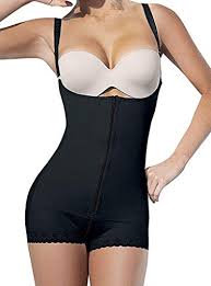 Shaperx Womens Open Bust Bodysuit Seamless Firm Control Shapewear Underwear Body Shaper Faja Sz7102 2 Black M
