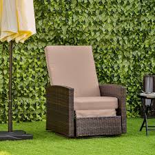 Outsunny Outdoor Recliner Chair Rattan