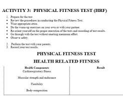 activity 3 physical fitness test hrf
