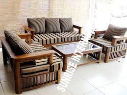 wooden sofa set