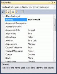 learn tab control using c