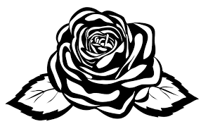 black white rose vector images over 86