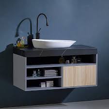 Choose from a wide selection of great styles and finishes. Modern Blue Bathroom Vanity With Drawer Floating Bathroom Vanity Ceramics Single Sink