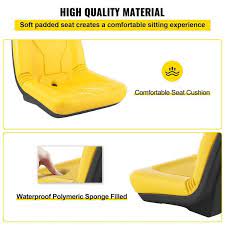 Vevor Seats Universal Tractor Seat 1pc Industrial High Back Steel Frame Compact Forklift Seat W Drain Hole Pvc Lawn And Garden Mower Seat Replacement