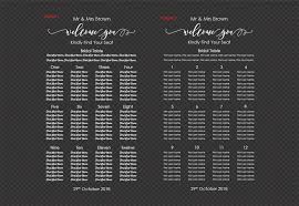 Custom Wedding Table Seating Chart Plan Sticker Vinyl Decal