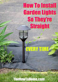 How To Install Garden Lights So They Re