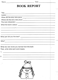 book report form to help middle school students organize their thoughts and  Education World Teacher tools
