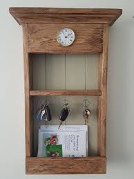 Wooden Key Holder Rustic Wall