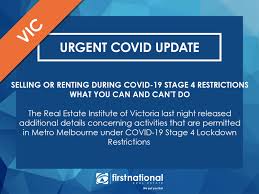 Oct 18, 2020 · over the coming days more information about the changes to restrictions will be added to our victoria's restriction level page and coronavirus victoria website. What Is Permitted During Covid 19 Stage 4 Restrictions