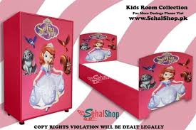 sofia the first girls wardrobe and bed