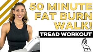 50 min fat burn walk treadmill follow